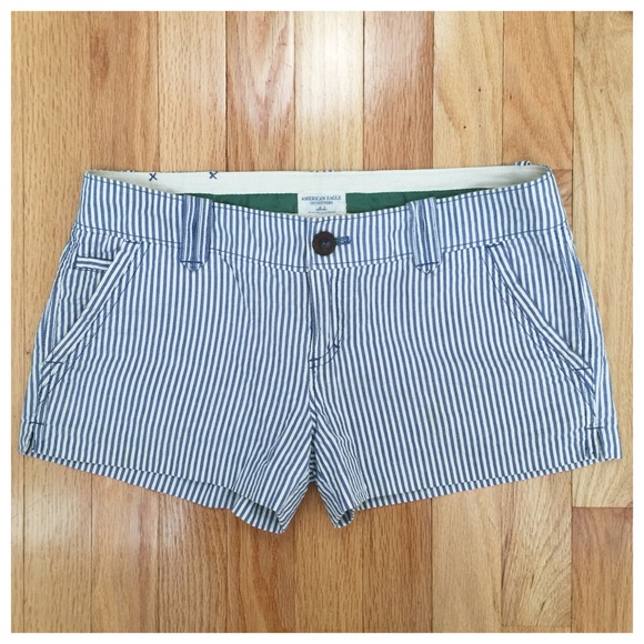 American Eagle Outfitters Pants - AE | Blue Searsucker Shorts