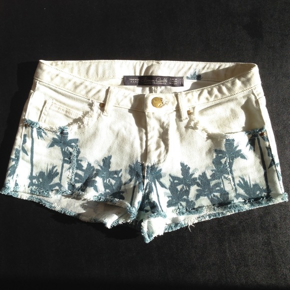 Zara Palm Tree Shorts, sz. 2