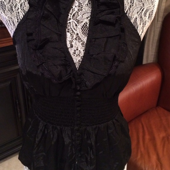 Donating 12/10.  Sexy black top - Picture 3 of 4