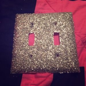Glitter light switch cover 💕