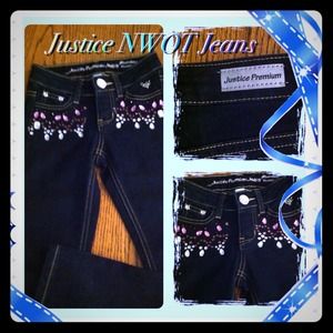 NWOT 🎉 Justice Jeans 👖🎀Kids Size 7S ✨