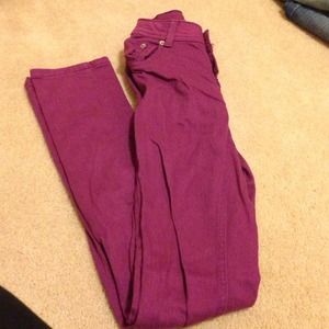 Purple jeans