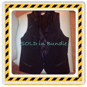 Tuxedo Sequin Vest