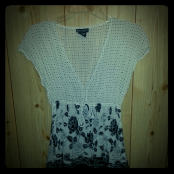 White and black v neck