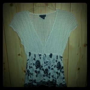 White and black v neck