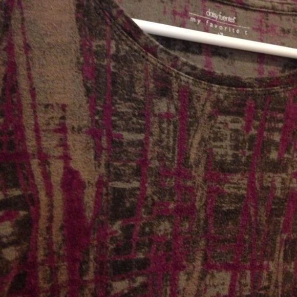 Daisy Fuentes purple and gray contemporary top - Picture 2 of 2