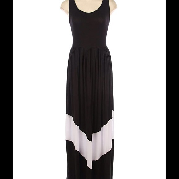 Black and White Chevron Maxi