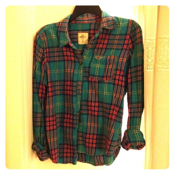 Hollister plaid button down