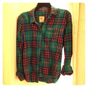 Hollister plaid button down