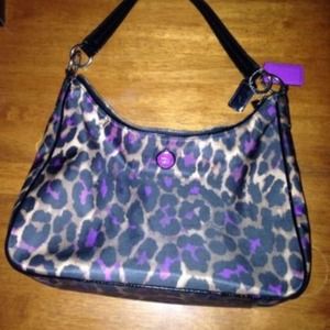 Coach ocelot print bag