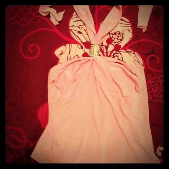 Pink halter top