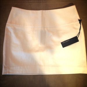 Express white cotton mini skirt
