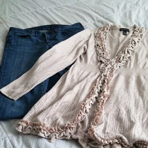 Bundle - J Crew Jeans and INC Sweater