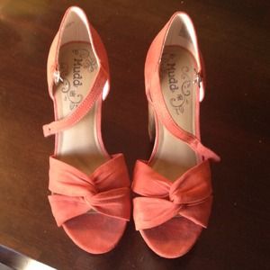 JUST REDUCED! Coral platform heels