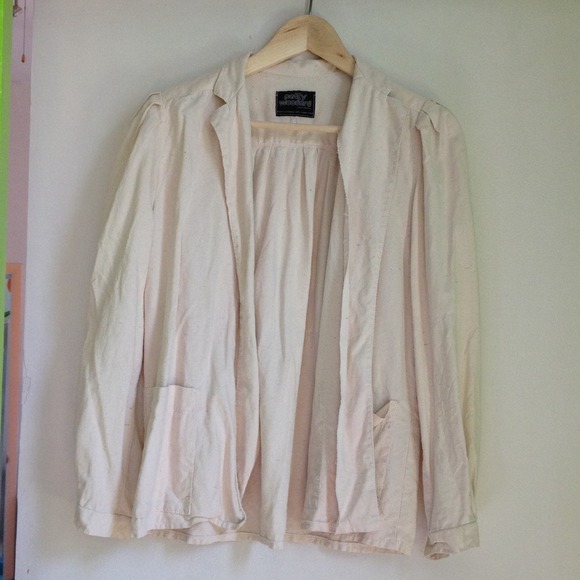 Vintage linen blazer jacket Patty Woodward
