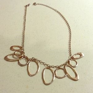 Gold statement circle necklace