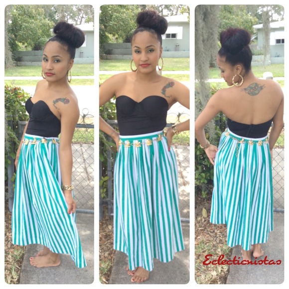 Candy Strip Medi Skirt