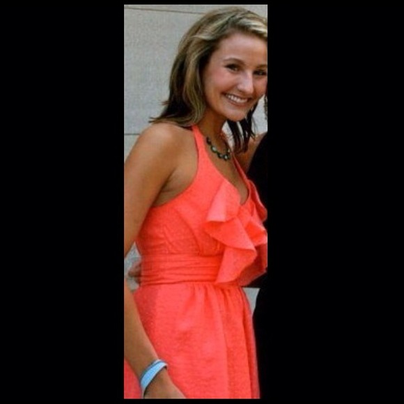 beautiful coral pink Max & Cleo dress! 👗
