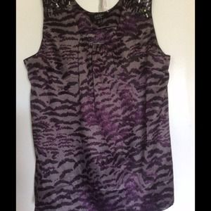 Purple/Gray/Black Top