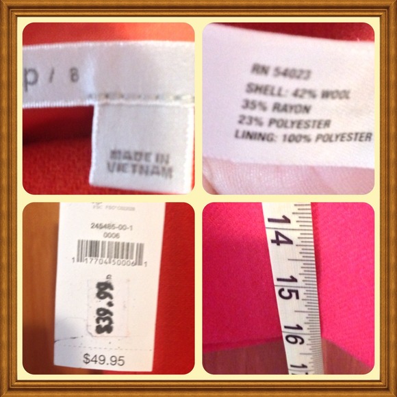 Gap~Gorgeous orange red skirt - Picture 2 of 2