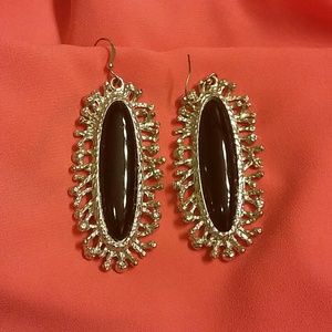 Black and silver earrings