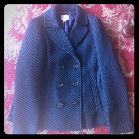 Green double breast wool coat