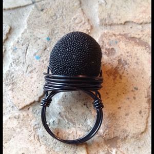 Black wire wrapped ring