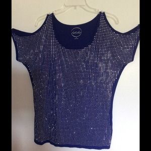 Jeweled Blue INC Top