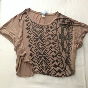 Tribal print crop top