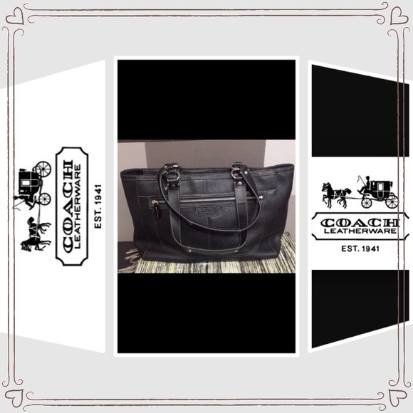 Coach Black  Leather Bag