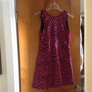Xhilaration dress large blue & pink stripe