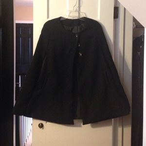 Black Wool Cape