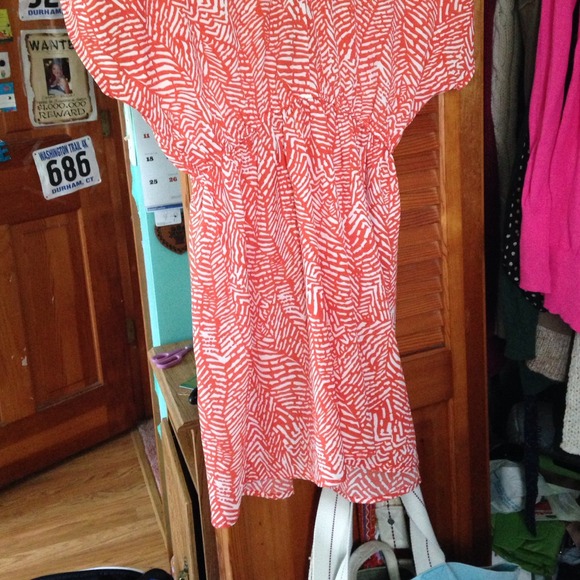 Fun Orange Patterned Dress!! - Picture 2 of 4