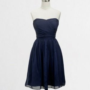 J. Crew Dresses - J. Crew navy chiffon strapless dress J. Crew Dresses - J. Crew navy chiffon strapless dress