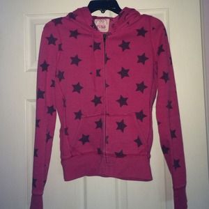 Victoria's Secret zip-up hoodie, magenta/dark pink