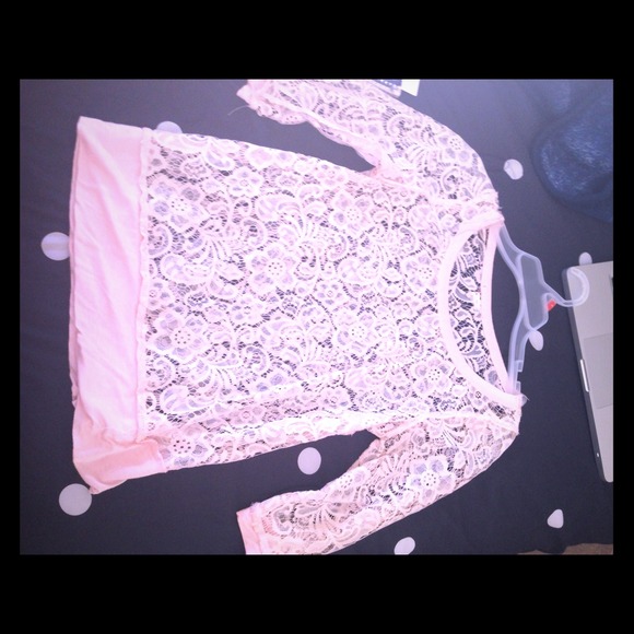 Pink lace shirt