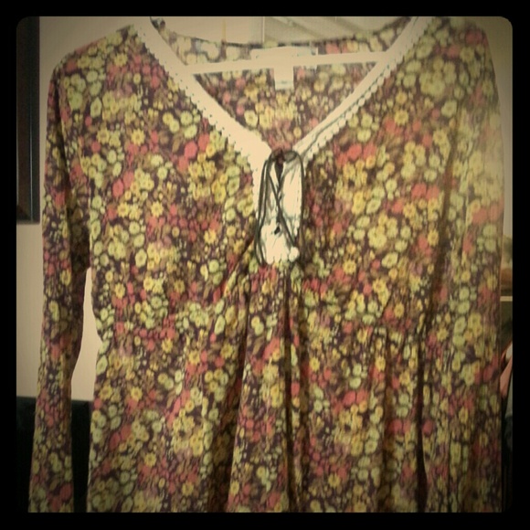 Flower long oldies blouse