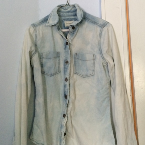 Acid Wash Chambray Shirt