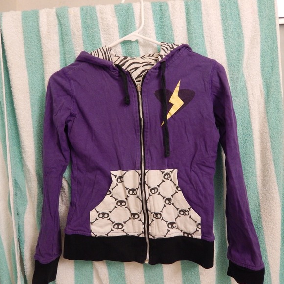 Reversible Skelanimals zip up