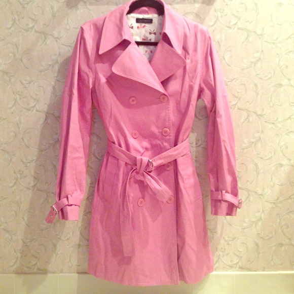 Pink trench coat