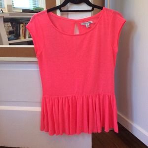 Hot pink peplum shirt