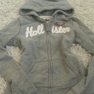 Hollister Sweaters - Grey Hollister zip up hoody Hollister Sweaters - Grey Hollister zip up hoody