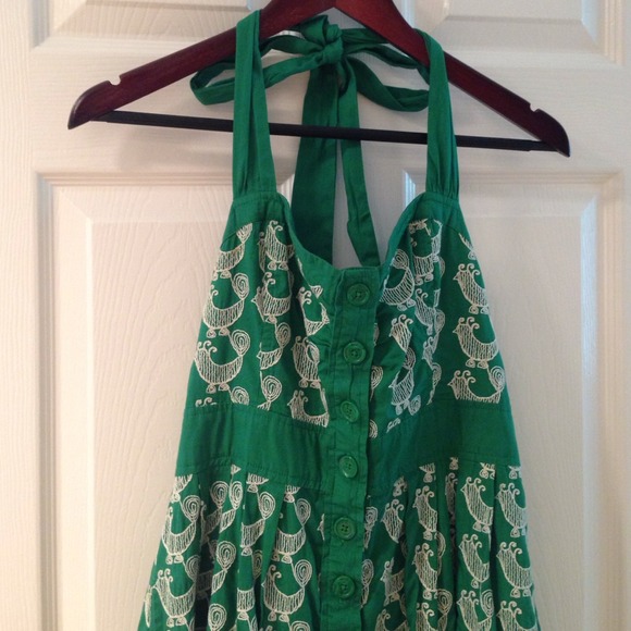 Embroidered Halter dress