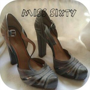 💟SOLD💟Miss Sixty leather heels