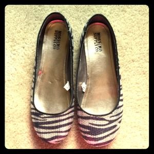 Zebra ballet flats