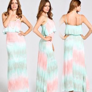 Cotton candy maxi dress