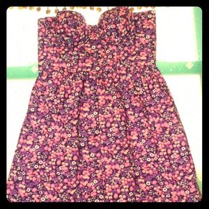 Purple and Pink Floral Dress
