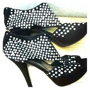 Black studed high heel