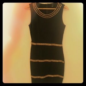 LBD with gold chain accents