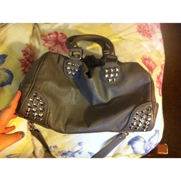 ✨SOLD✨Steve Madden Studded Grey Handbag